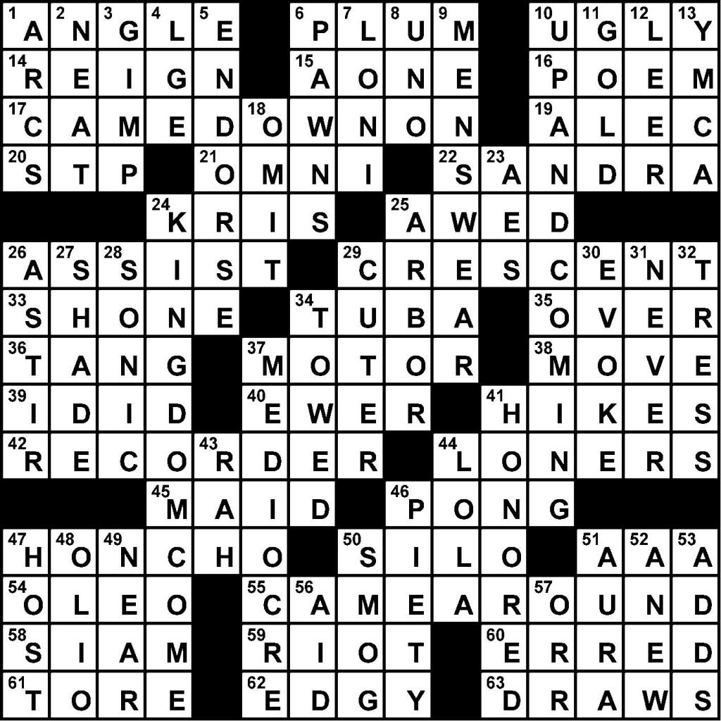 10/06/2011 - Crossword Solution | Games | madison.com