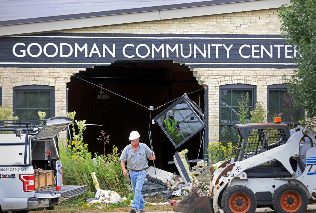 Crash into Goodman Community Center, John Hart photo