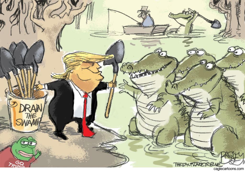 Trump gets help draining the swamp in Pat Bagley's latest ...