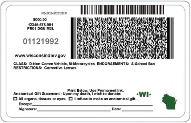 illinois drivers license barcode information