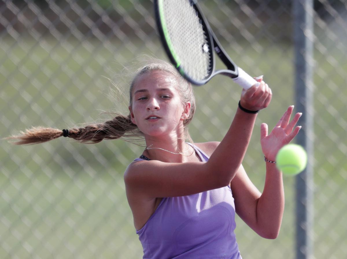 DeForest competes against Fort Atkinson in girls tennis