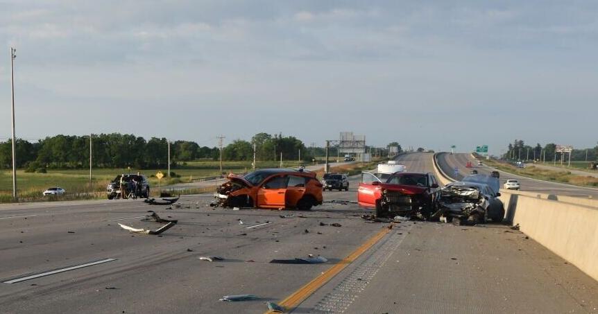 Two hospitalized after multi-vehicle crash Sunday morning on I-94 near Highway 11