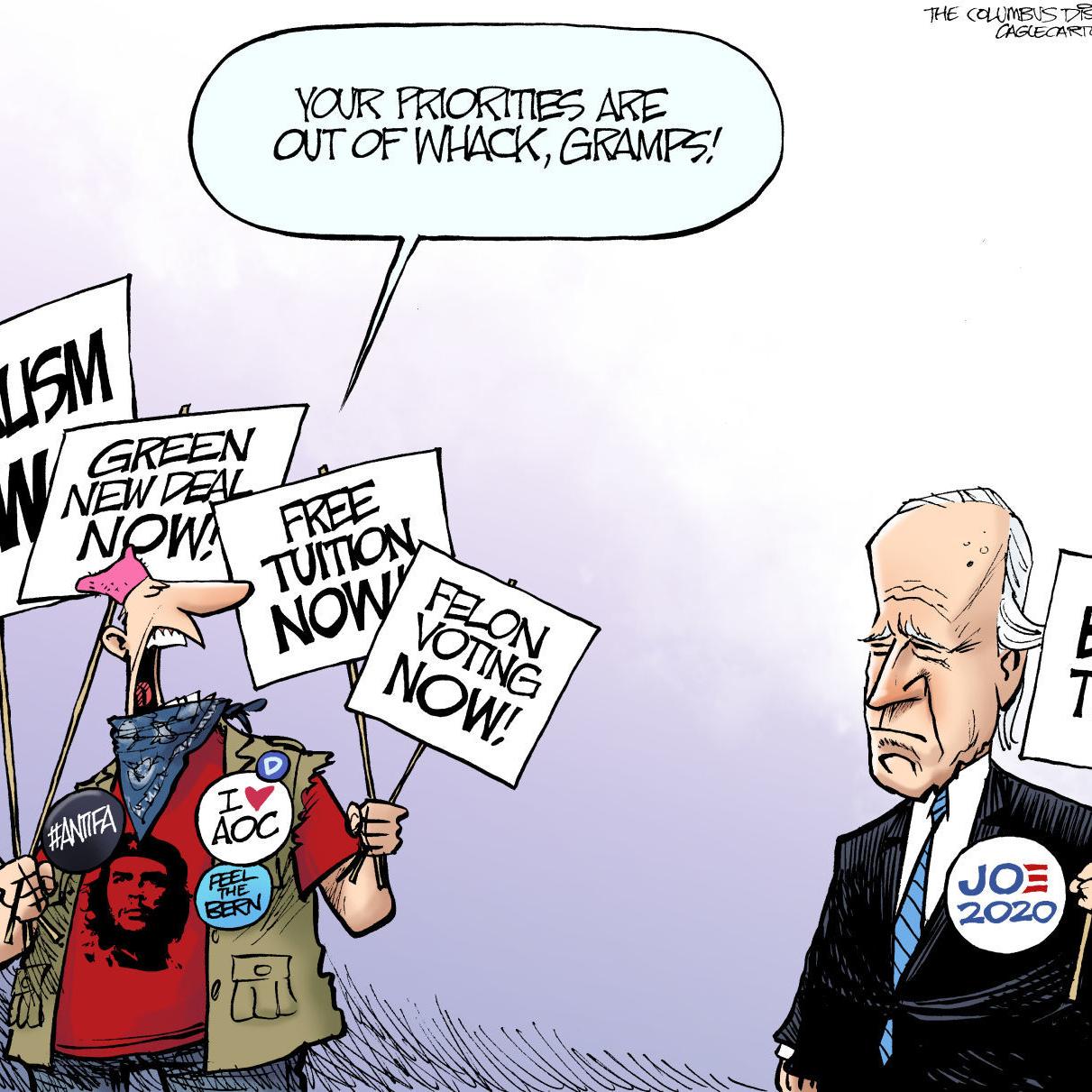 Joe Biden Compares His Priorities In Nate Beeler S Latest Political Cartoon Opinion Cartoon Madison Com