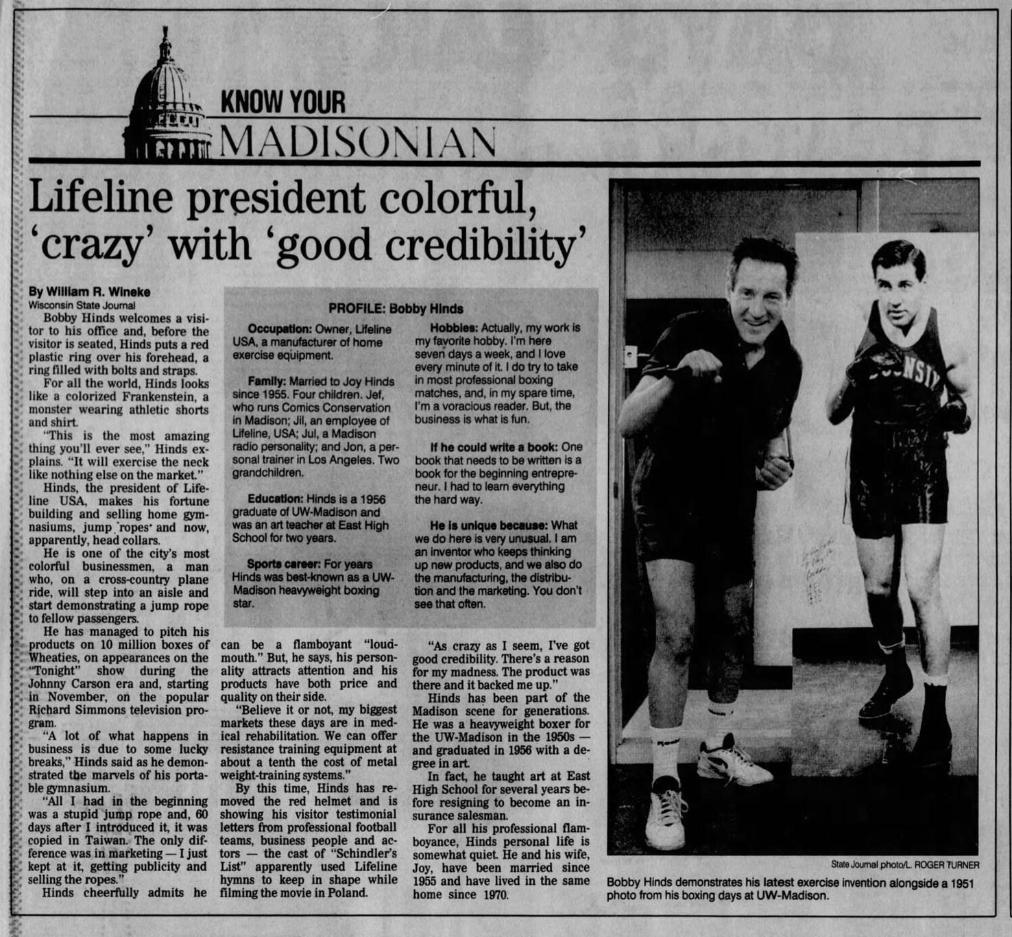 'Jump Rope King' Bobby Hinds, a Madison fitness legend, dies