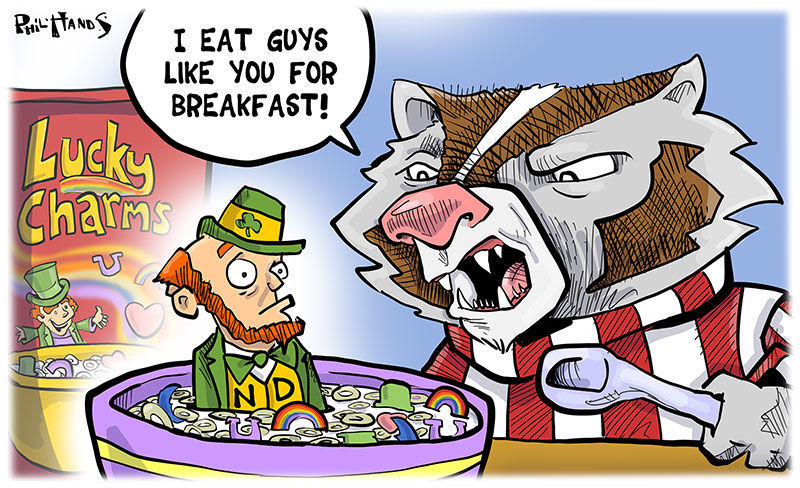 Phil Hands Bucky Billboard -- Notre Dame