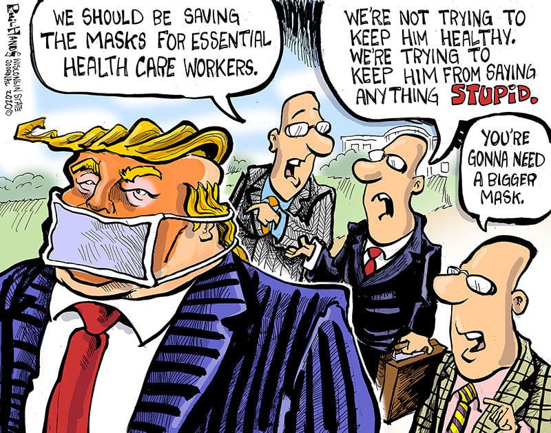 Image result for trump coronavirus cartoon