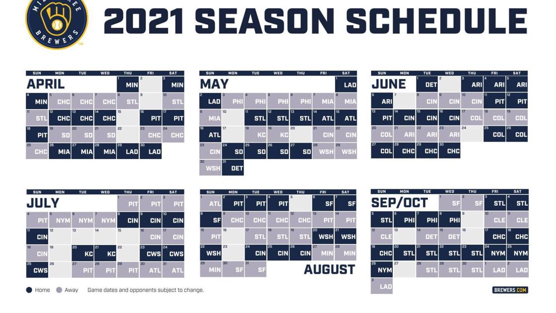 Milwaukee Brewers 2021 Schedule Madison Com Brewers Schedule 2022 Pdf