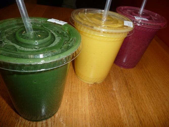 Willy Street Co-op, Green Dream Mango Lassi, Berries n Cream smoothies