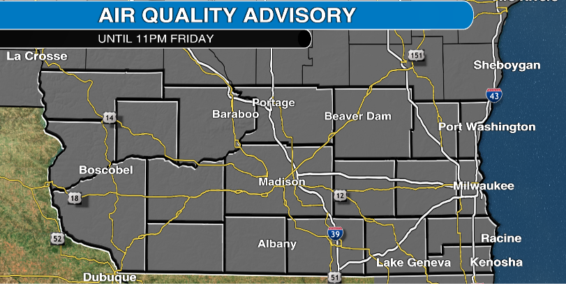 Air quality advisory for Wisconsin Thursday and Friday. Find out what it means here