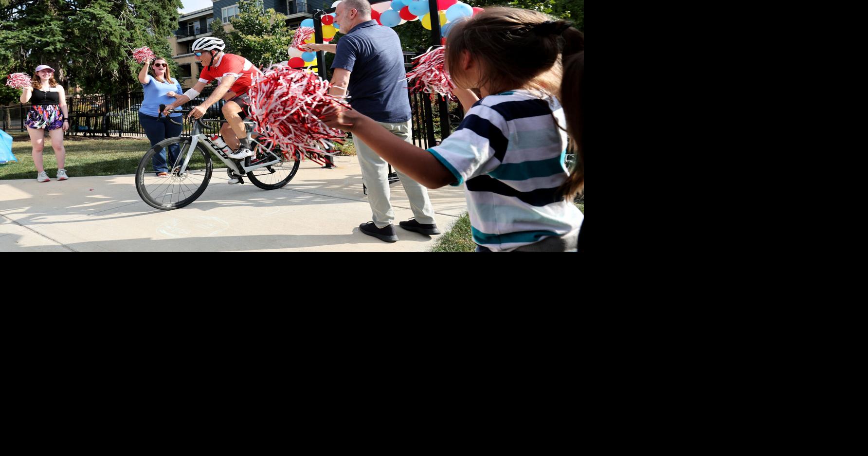 Wisconsin native bikes 4,600 miles to say thanks, fundraise