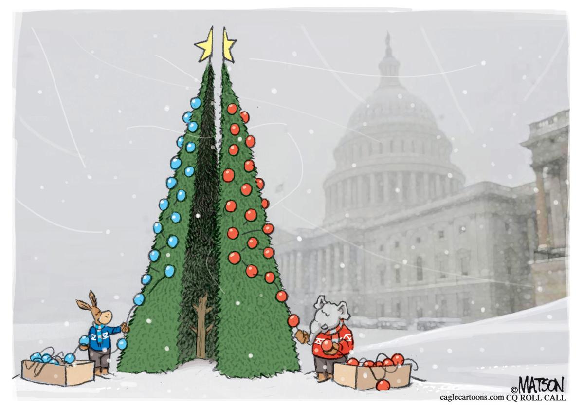 Congress is dreaming of a split Christmas, in . Matson's latest political  cartoon