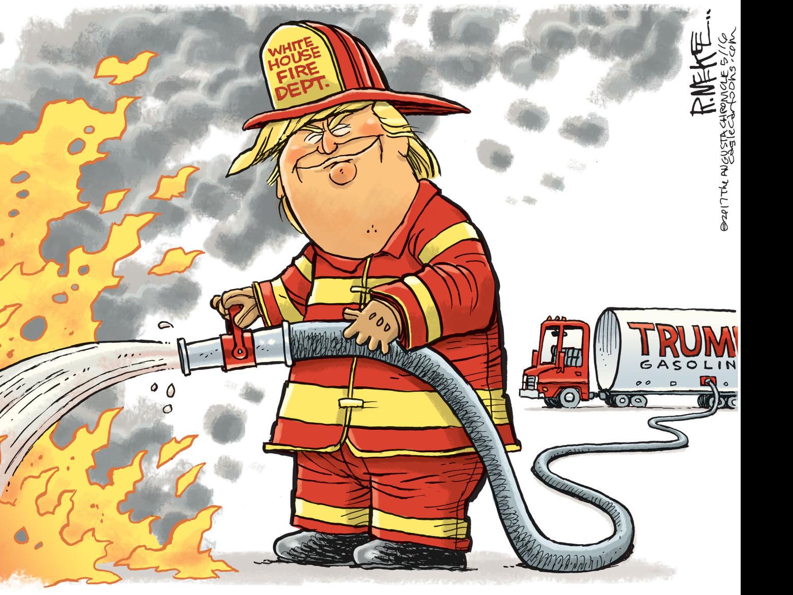 White House Chief Sprays Gasoline On Fire In Rick Mckee S Latest Political Cartoon Opinion Cartoon Madison Com It is located at 1600 pennsylvania avenue nw in washington, d.c. rick mckee s latest political cartoon