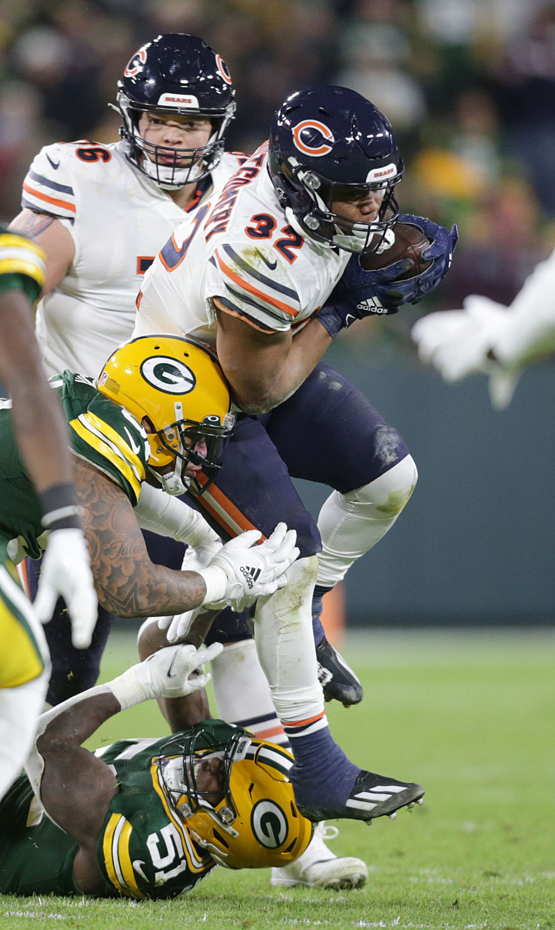 GREEN BAY, WI - DECEMBER 12: Chicago Bears wide receiver Jakeem Grant (17)  runs during a game between the Green Bay Packers and the Chicago Bears at  Lambeau Field on December 12