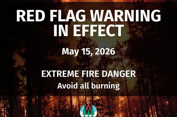 Extreme Fire Danger Friday, May 15, 2026