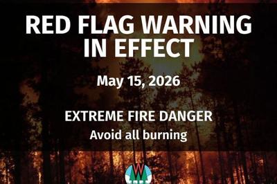 Extreme Fire Danger Friday, May 15, 2026
