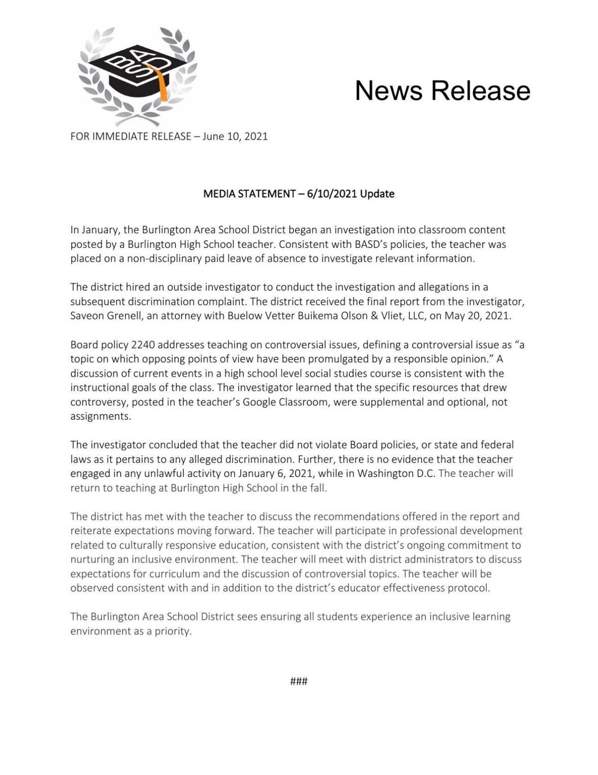 District Statement