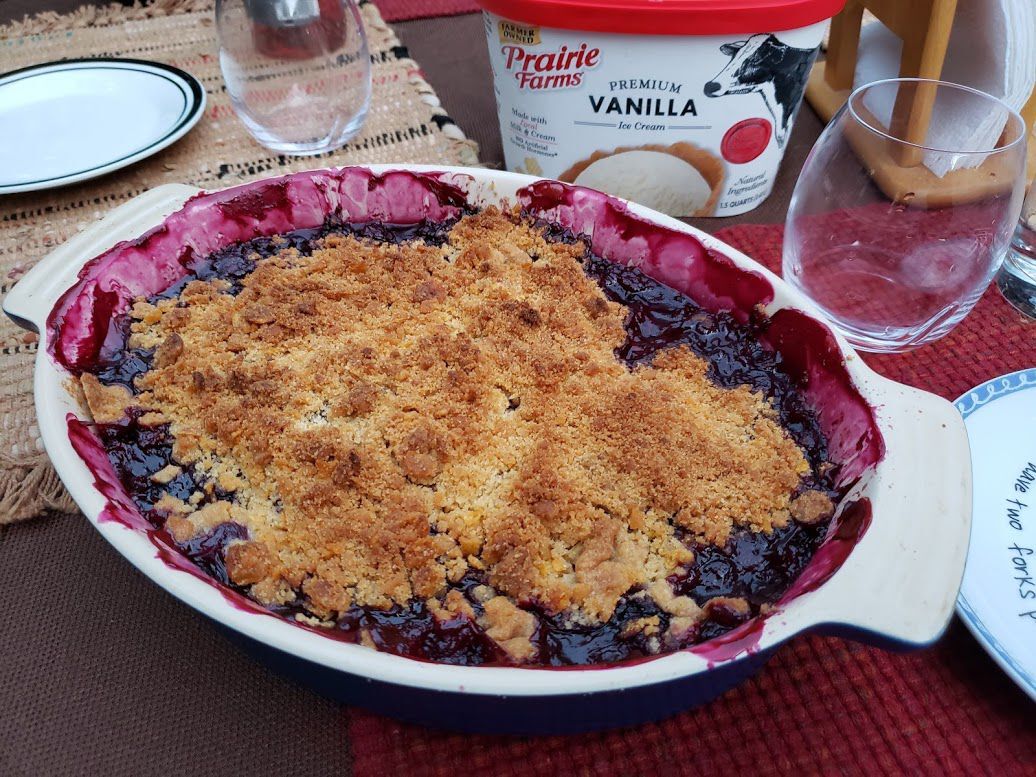 Blueberry crumble