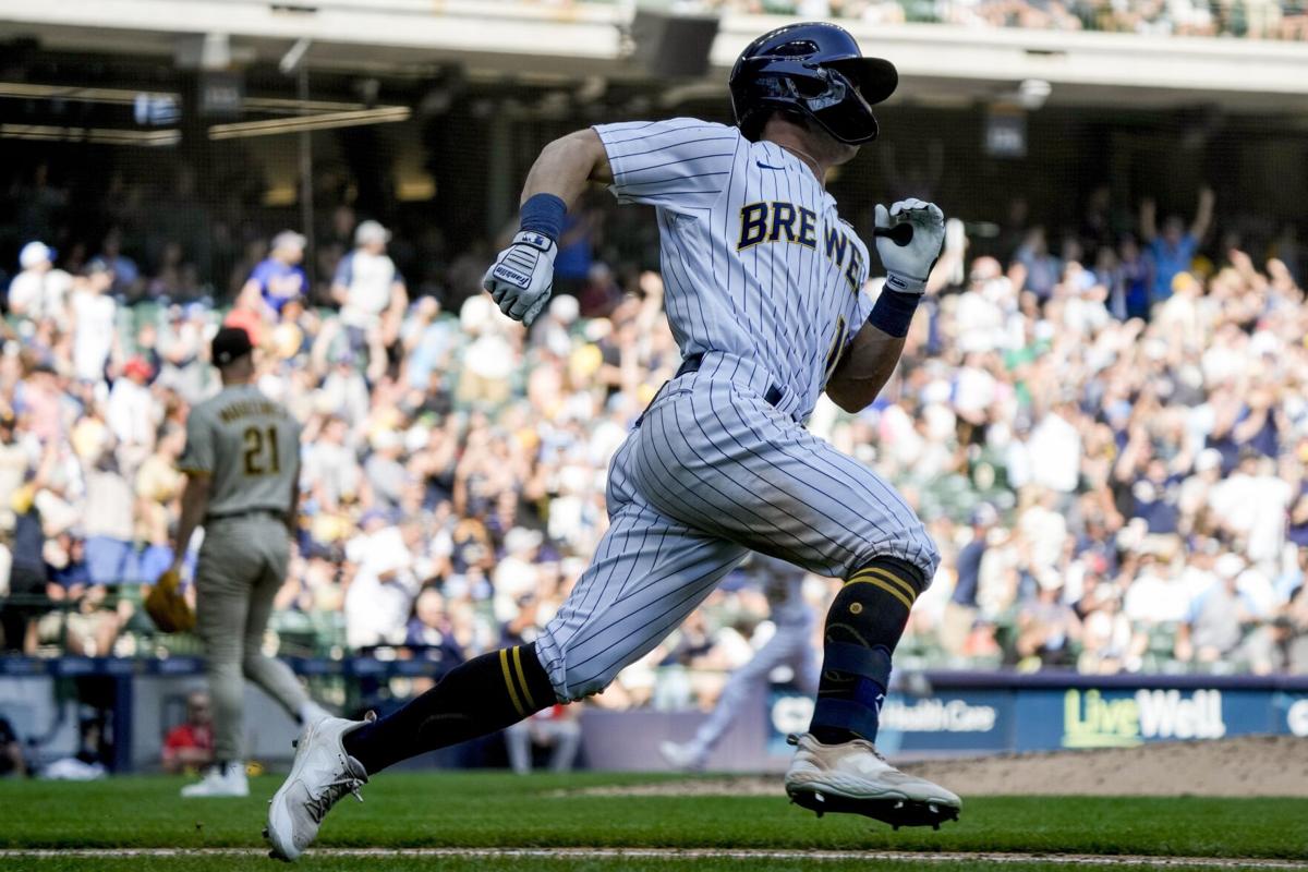 Brewers CF Morgan keeps up antics in NLDS - The San Diego Union-Tribune