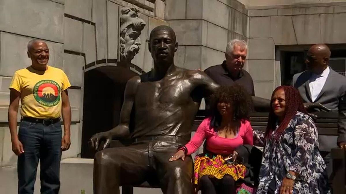 George Floyd statue unveiled