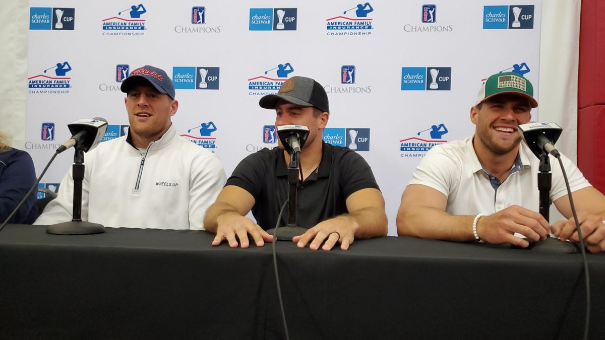 Watch J J Watt Spar With His Brothers About Golf At The American Family Insurance Championship Golf Madison Com