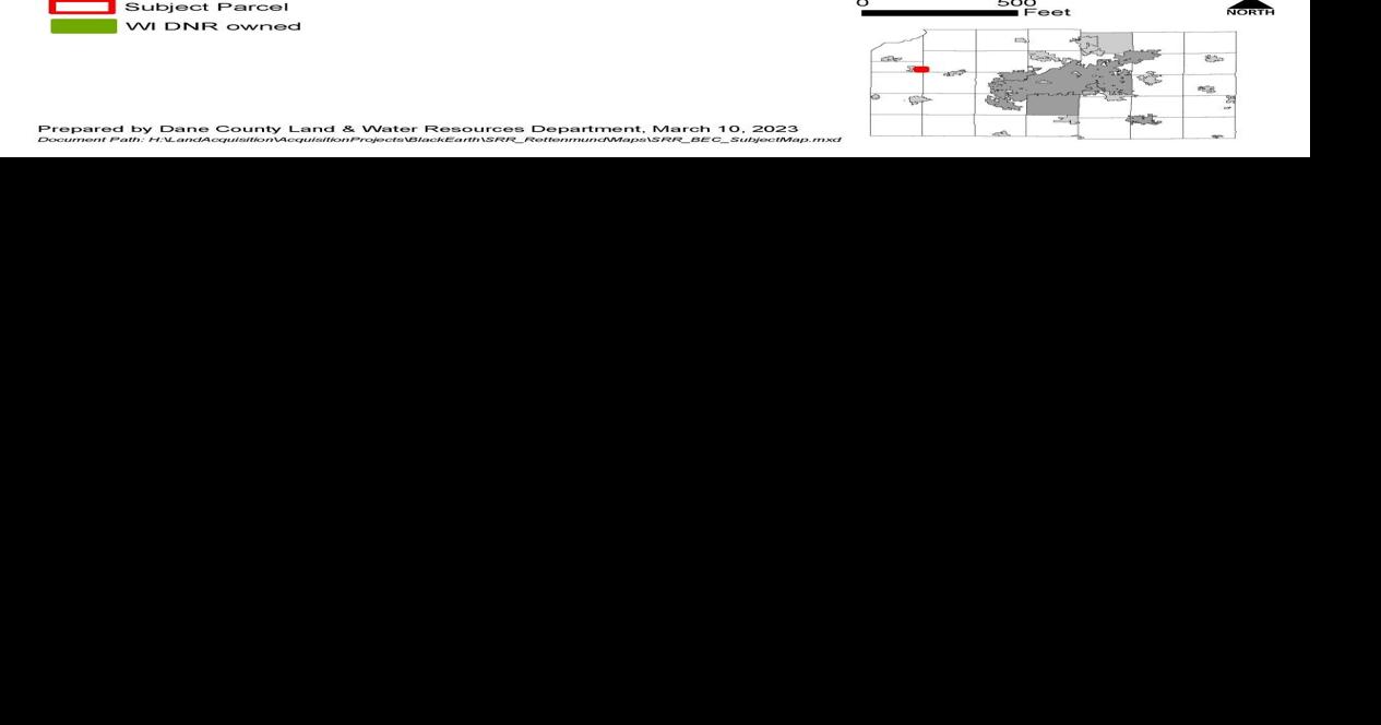Dane County land purchase along Black Earth Creek map
