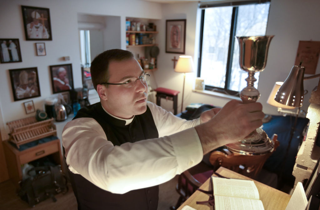 Chris Gernetzke rehearsing Mass