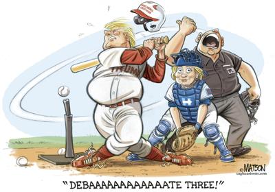 Trump Strikes Out At Third Debate In R J Matson S Latest