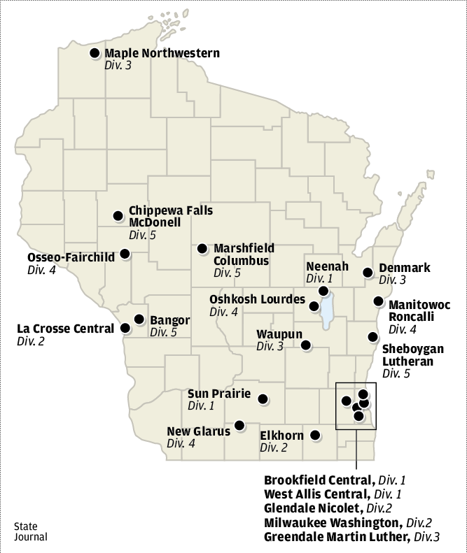 2019 WIAA boys map