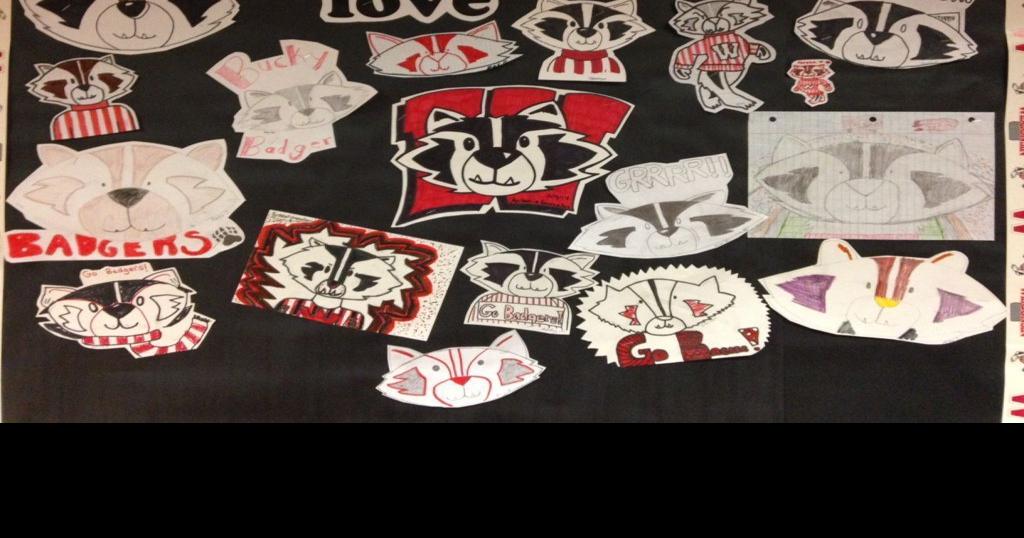 Hands on Wisconsin: Learn to draw Bucky Badger drawings