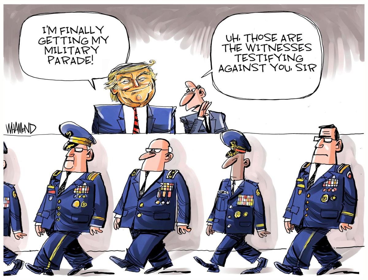 Trump finally gets his military parade, in Dave Whamond's latest political  cartoon
