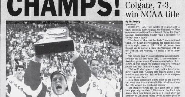 Relive Wisconsin men's hockey 1990 national championship