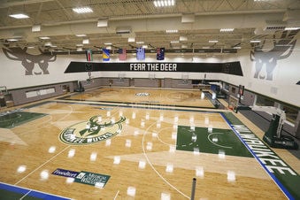 Bucks' new practice facility courts, AP photo