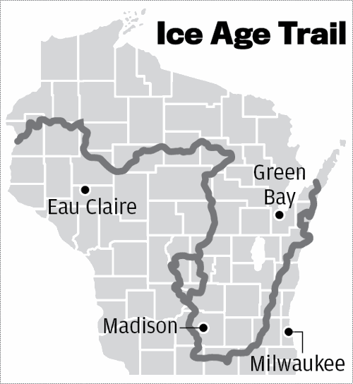 Ice Age Trail Map Madison Com