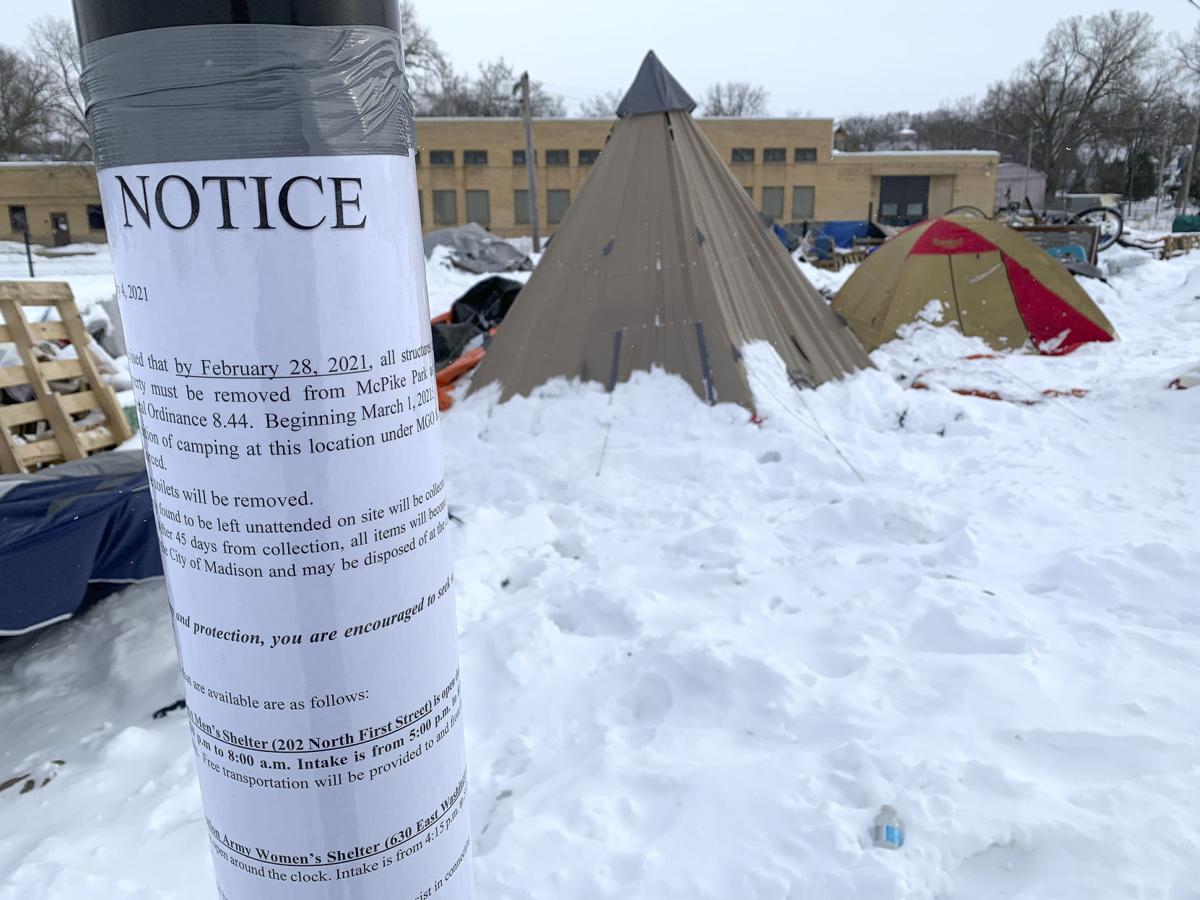 McPike Park Homeless - notice