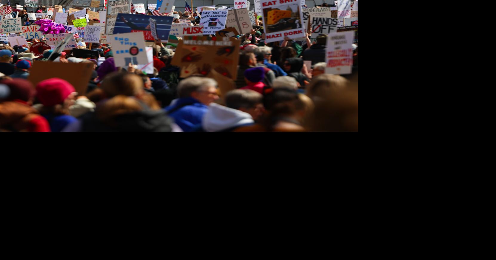 Thousands in Downtown Madison protest Trump administration
