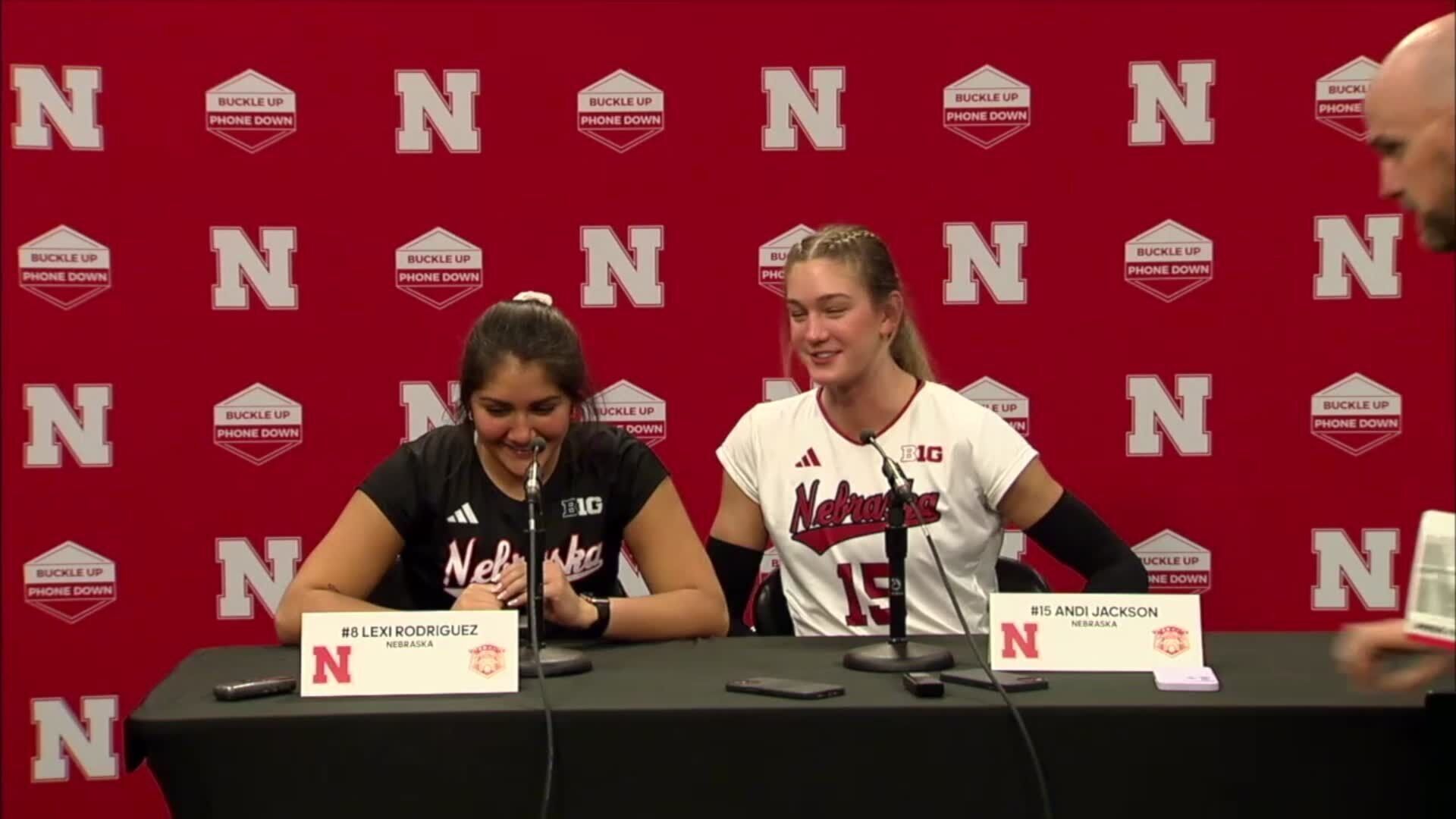 Lexi Rodriguez And Andi Jackson News Conference After Volleyball Day In ...