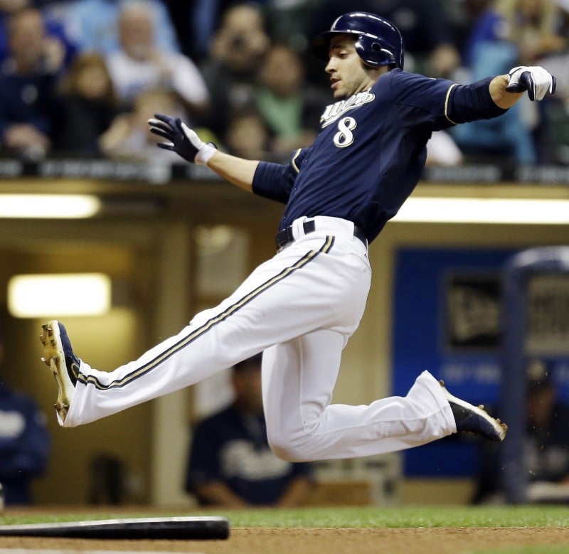 Brewers top Padres to clinch winning record