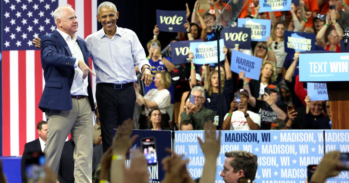 Obama, Walz Madison rally seeks to spur early voting