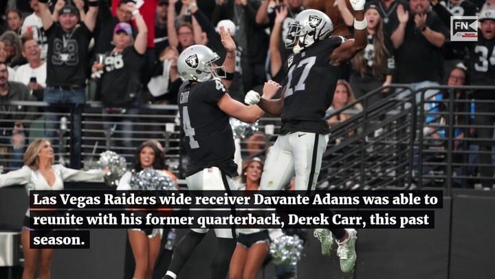 Davante Adams reunites with Derek Carr with Las Vegas Raiders