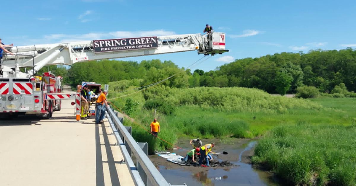 Madison man rescued after getting stuck in mud up to shoulders in Iowa County