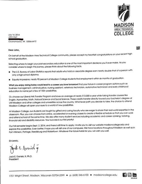 MATC recruiting letter