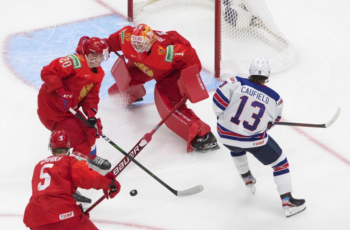 Cole Caufield, US lose to Russia to open World Junior Championship | Wisconsin Badgers Hockey ...