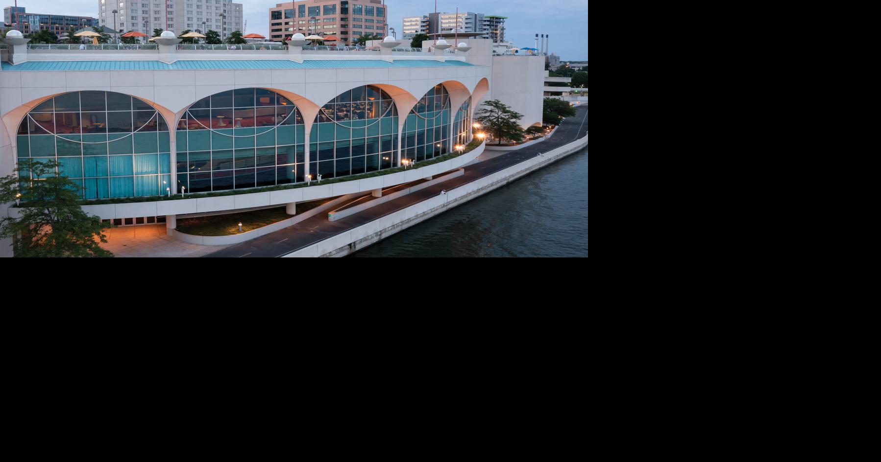 Dane Dances steps out back to the Monona Terrace