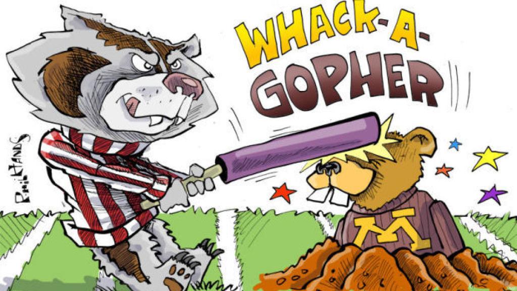 bucky cartoon whack a gopher