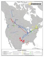Enbridge map of 2015 North America operations