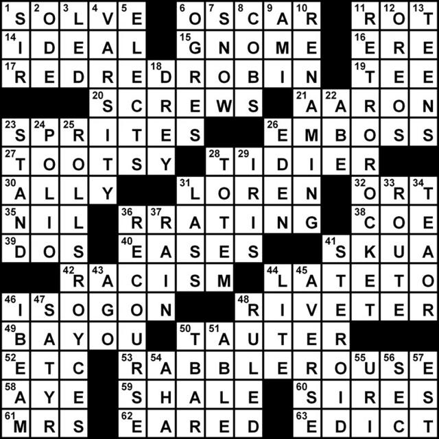Crossword Solution - 04/30/2012 | Comics | madison.com
