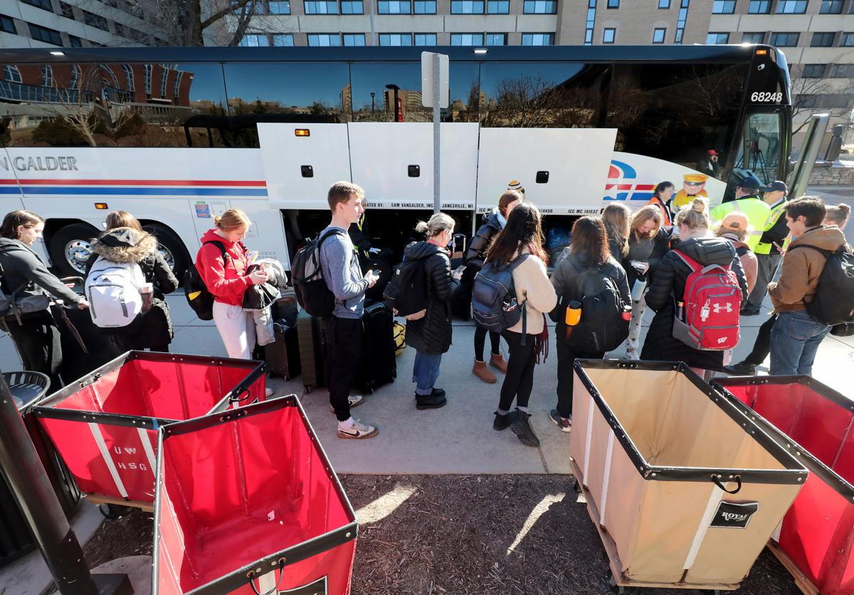 UW-Madison students leave for spring break