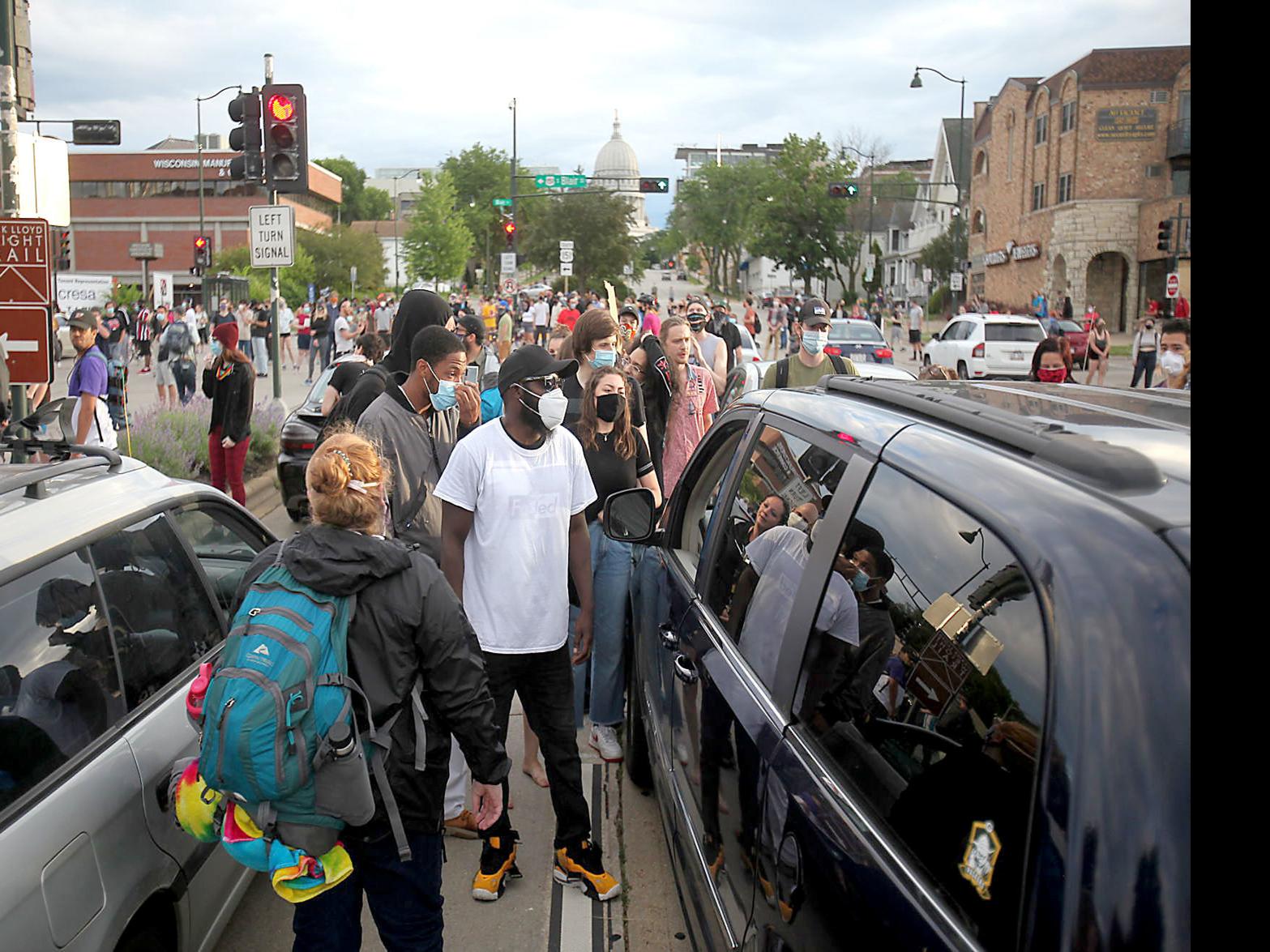Don T Drive Into People Clashes Between Madison Protesters