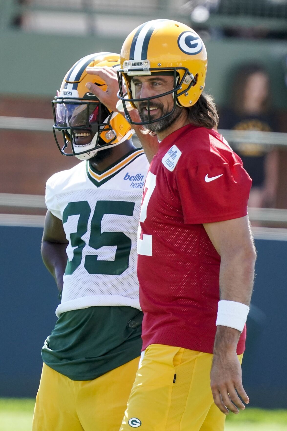 Green Bay Packers fans attend NFL football training camp Saturday, July 31,  2021, in Green Bay, Wis. (AP Photo/Matt Ludtke Stock Photo - Alamy