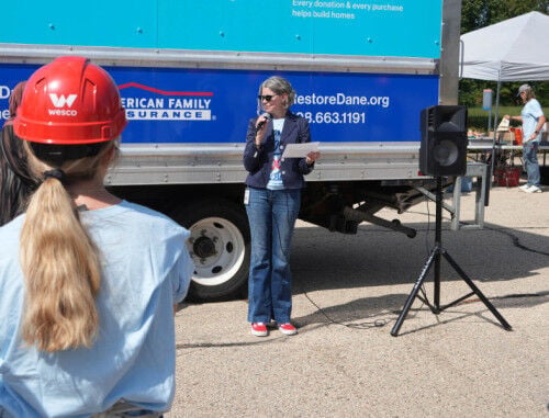 A parking lot full of possibility: American Family Insurance builds with Habitat Dane